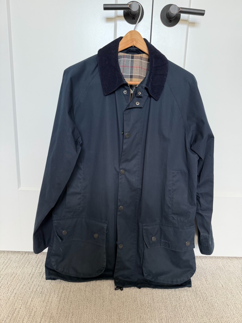 Men's Barbour Lightweight Beaufort jacket with Corduroy Collar in Medium